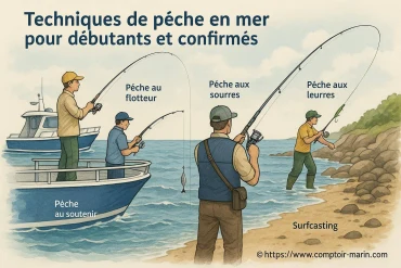 Techniques de pêche en mer pour débutants et confirmés : guide complet