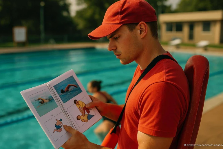 Maître nageur étudiant secourisme piscine