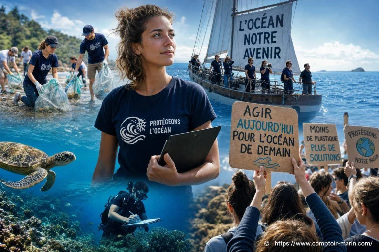Portraits d'acteurs engagés qui luttent pour la protection de l’océan