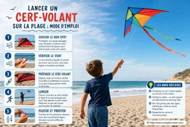 Lancer un cerf-volant sur la plage : mode d’emploi