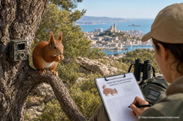 Suivi des écureuils roux à Marseille et ses alentours