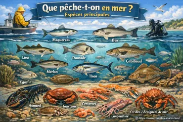 Que pêche-t-on en mer ? espèces principales à connaître